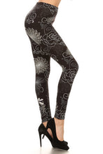 Load image into Gallery viewer, Super Soft Peach Skin Fabric, Multi-color Printed Knit Legging With Elastic High Waist Band