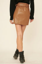 Load image into Gallery viewer, A Faux Leather Mini Skirt