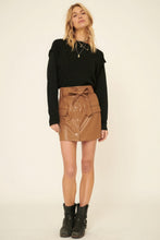 Load image into Gallery viewer, A Faux Leather Mini Skirt