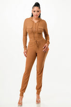 Load image into Gallery viewer, Rib Cargo Hoodie Set