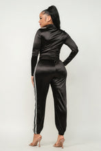 Load image into Gallery viewer, Front Zip Up Stripes Detail Jacket And Pants Set