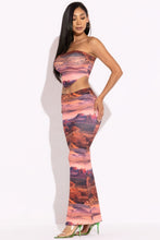 Load image into Gallery viewer, Printed Tube Top And Maxi Skirt