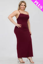 Load image into Gallery viewer, Plus Size Crisscross Back Split Thigh Maxi Dress