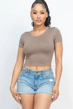 Load image into Gallery viewer, Short Sleeve Roundneck Crop Top
