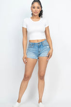 Load image into Gallery viewer, Short Sleeve Roundneck Crop Top