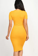 Load image into Gallery viewer, Ribbed Bodycon Midi Dress