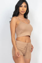 Load image into Gallery viewer, Ribbed Crop Cami Top &amp; Shorts Set