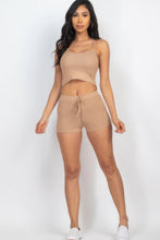 Load image into Gallery viewer, Ribbed Crop Cami Top &amp; Shorts Set