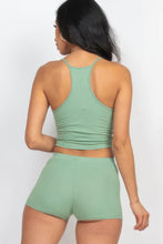 Load image into Gallery viewer, Ribbed Crop Cami Top &amp; Shorts Set