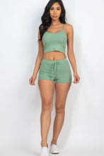 Load image into Gallery viewer, Ribbed Crop Cami Top &amp; Shorts Set