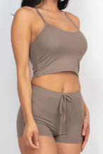 Load image into Gallery viewer, Ribbed Crop Cami Top &amp; Shorts Set