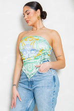 Load image into Gallery viewer, Strapless Satin Effect Scarf Top