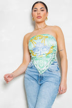 Load image into Gallery viewer, Strapless Satin Effect Scarf Top