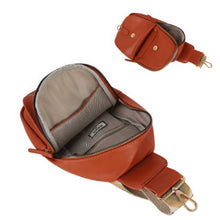 Load image into Gallery viewer, Smooth Zipper Sling Crossbody With Guitar Strap