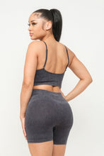 Load image into Gallery viewer, Washed Seamless Basic Tank Top And Shorts Set