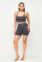 Load image into Gallery viewer, Washed Seamless Basic Tank Top And Shorts Set