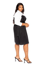 Load image into Gallery viewer, Contrast Shirt Dress With Pockets