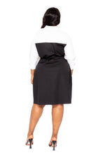 Load image into Gallery viewer, Contrast Shirt Dress With Pockets