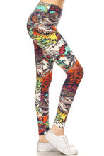 Load image into Gallery viewer, Yoga Style Banded Lined Multicolored Mixed Paisley Print, Full Length Leggings
