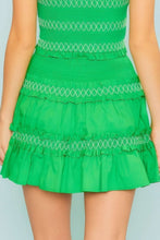 Load image into Gallery viewer, Waist Smocking Ruffle And Shirring Mini Skirt