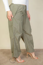 Load image into Gallery viewer, Plus Size Drawstring Waist Parachute Pants