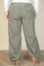 Load image into Gallery viewer, Plus Size Drawstring Waist Parachute Pants