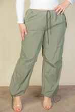 Load image into Gallery viewer, Plus Size Drawstring Waist Parachute Pants