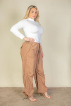 Load image into Gallery viewer, Plus Size Drawstring Waist Parachute Pants