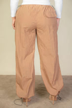 Load image into Gallery viewer, Plus Size Drawstring Waist Parachute Pants