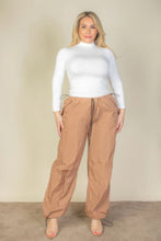Load image into Gallery viewer, Plus Size Drawstring Waist Parachute Pants