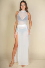 Load image into Gallery viewer, High Split Mesh Sheer Maxi Skirt